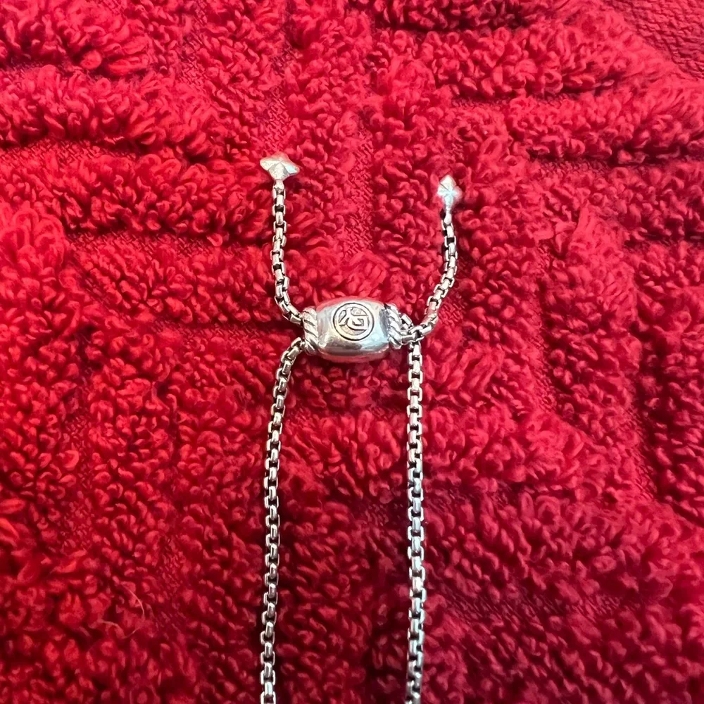 David Yurman Châtelaine Pave Black Diamond & Silver Bracelet. Very hard to find! - Picture 6 of 13